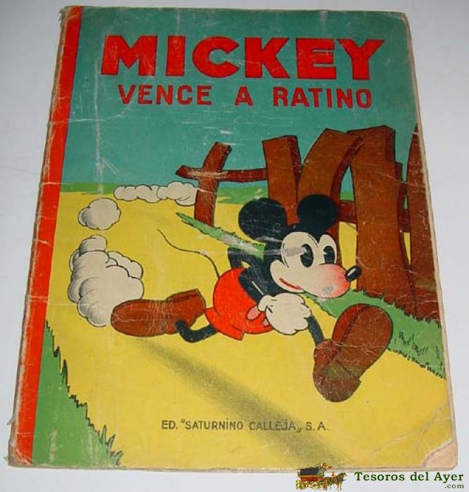  · LIBROS INFANTILES ANTIGUOS · CUENTOS DE CALLEJA  ANTIGUOS · ANTIGUO CUENTO DE SATURNINO CALLEJA . - MICKEY VENCE A RATINO  - ILUSTRACIONES DE WALT DISNEY - EDITORIAL SATURNINO CALLEJA -