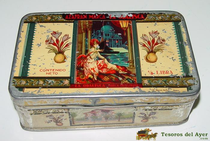 TesorosDelAyer.com · Old Antique Vintage Tin Box · Old tins boxes