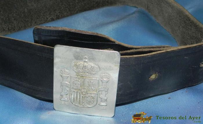 antiguo cinturon con hebilla de falange español - Comprar Cintos