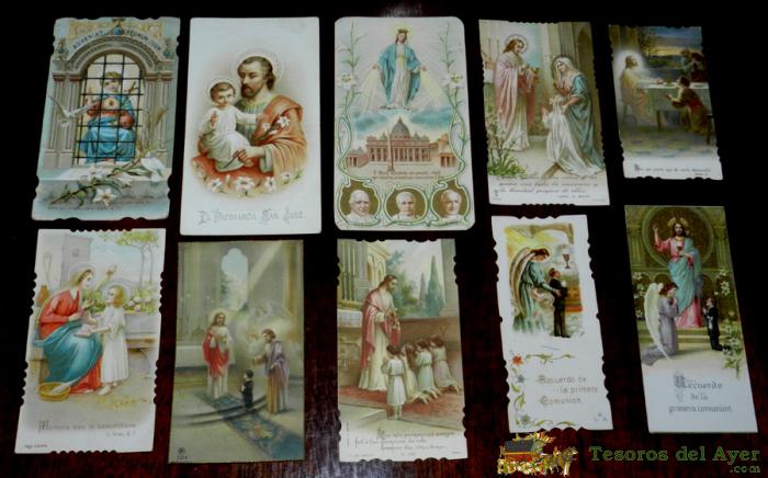 Estampas Bordadas Y Caladas Religiosas - Holy Card Lace - S. Xix